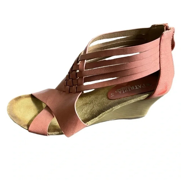 PATRIZIA by Spring Step Zarosi Wedge Sandals in Coral Leather 41 9.5/10 - Picture 1 of 9